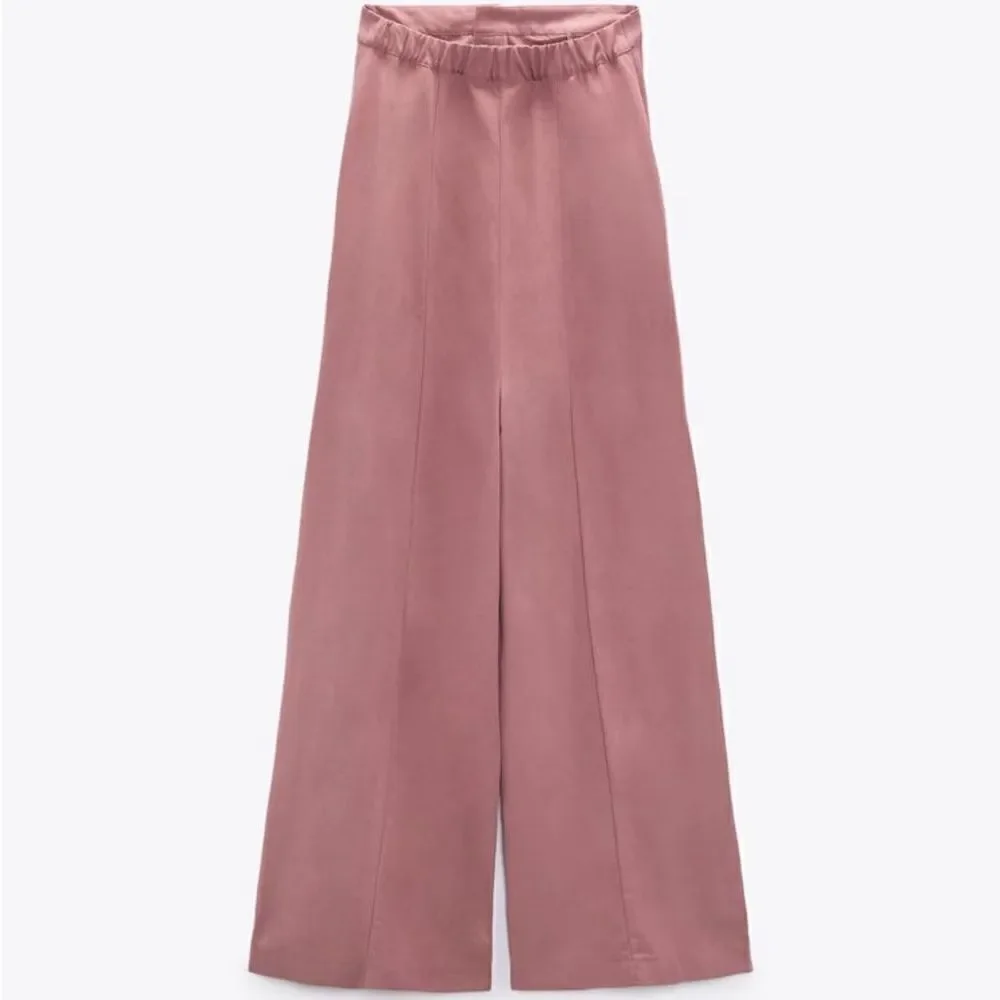 Zara STRAPLESS LINEN BLEND JUMPSUIT
